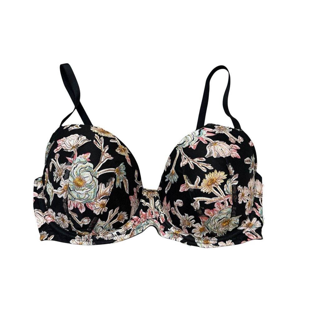 Victoria’s Secret Dream Angels Lined Demi w/ Floral Appliqués Women's Size 34DD